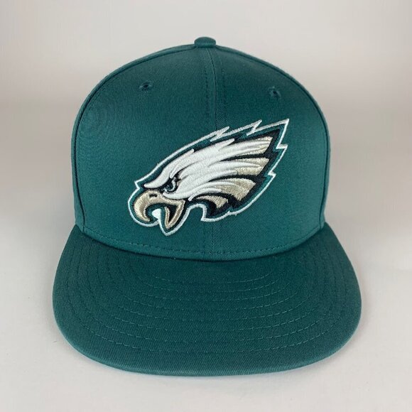 Philadelphia Eagles NFL Green New Era 9Fifty Snapback Hat - Picture 2 of 6